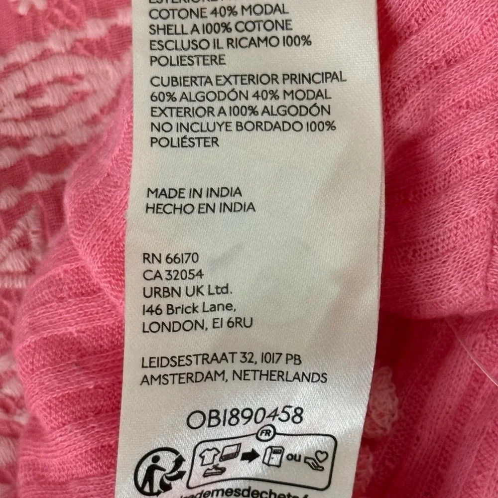Free People Sarafina Pink Embroidered Women's Top. Size M NWT